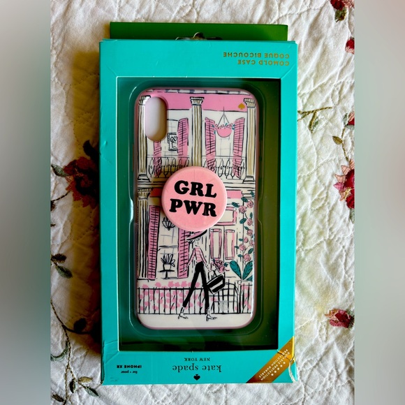 Kate Spade Pink GRL PWR iPhone Case - Picture 1 of 5